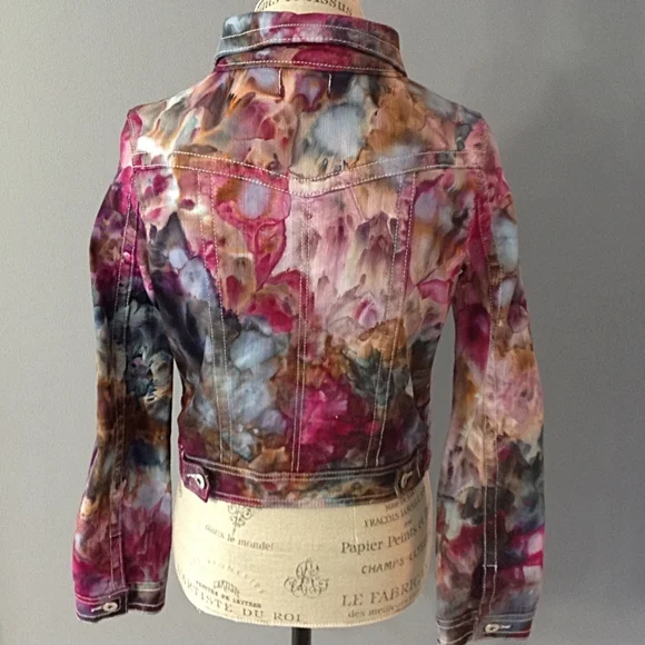Hand Dyed Jean Jacket - Picture 4 of 5